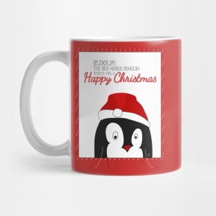 Rudolph Christmas Penguin Mug